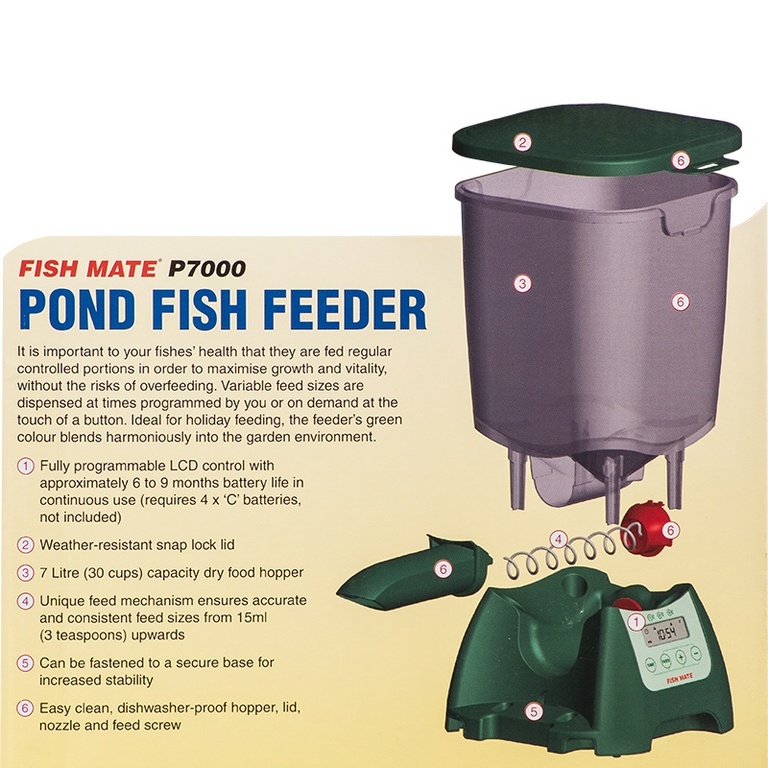 Fish Mate P7000 Automatic Pond Fish Feeder Stocklots